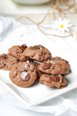 Popular cookies in Malaysia during celebration of Eid Mubarak (Hari Raya) on white background.