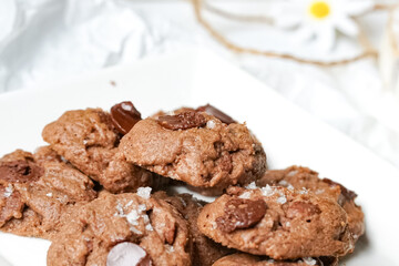 Popular cookies in Malaysia during celebration of Eid Mubarak (Hari Raya) on white background.