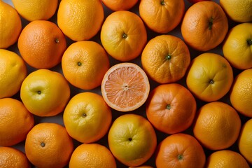 Tangerine background, vibrant citrus fruit texture backdrop, fresh produce photo
