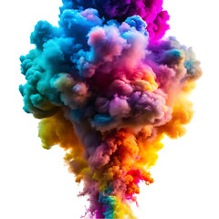 Chromatic burst vibrant colorful smoke explosions