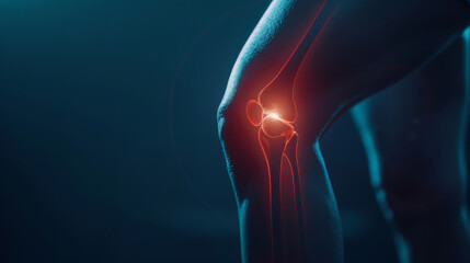Knee and Patella Anatomy Lateral View. Generated-AI