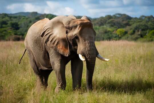 View of an elephant, wildlife photography, natural habitat photo