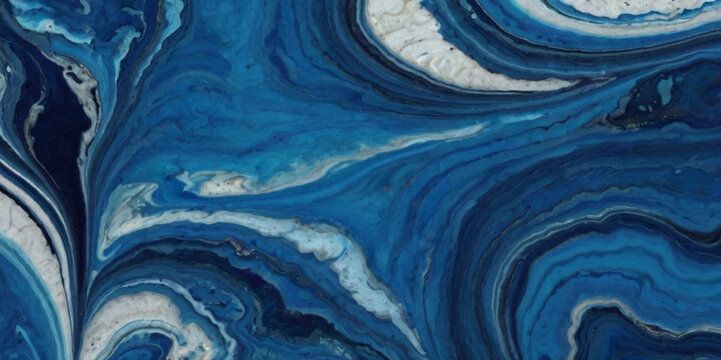 Beautiful abstract blue and white marble luxurious wall grunge background. Blue marble stone wall texture.