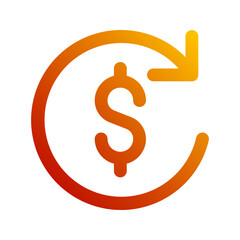 refund gradient icon