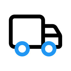 delivery truck line color icon