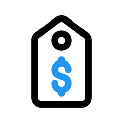 price tag line color icon