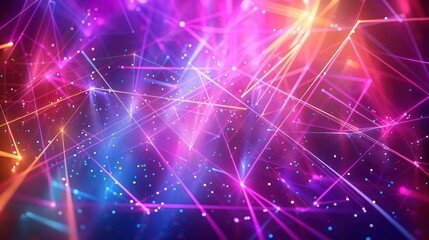 Abstract futuristic background with RGB color tones creates an eye-catching visual display.
