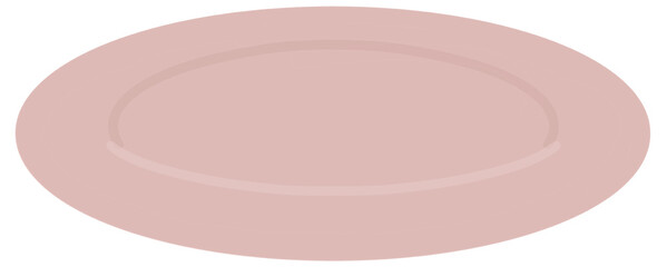 분홍색 도자기 빈 접시 일러스트