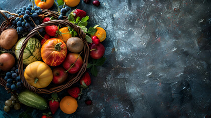 basket of fruits , generative ai