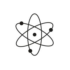 Flat Atom icon symbol vector Illustration