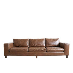 Obraz premium A sofa isolated on a transparent background, providing a versatile element for various design compositions and presentations