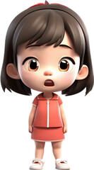 3D cute cartoon child icon.
