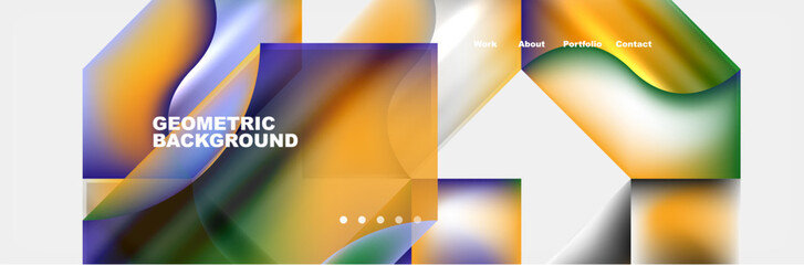Colorful gradients with abstract geometric shapes. Vector Illustration For Wallpaper, Banner, Background, Card, Book Illustration, landing page