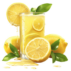   sets of fruit drinks  isolated on white
