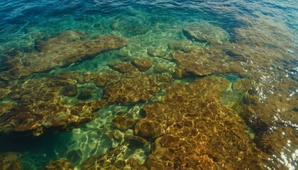 water with tree background top view