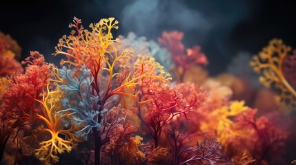 Fototapeta na wymiar Vibrant Colorful Coral Underwater Scene