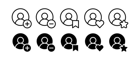 User profile icon vector set. Person symbol