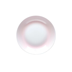 A white plate with a rim on a transparent background