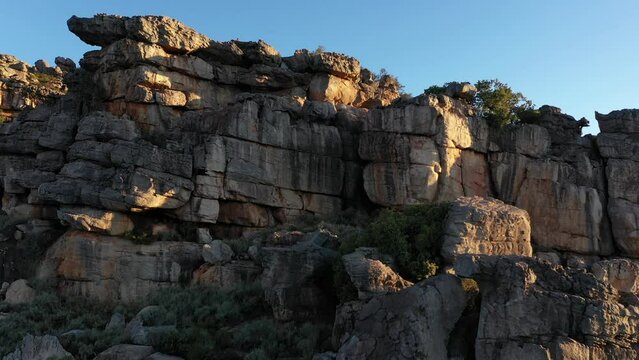 Aerial footage of the Cedarberg Mountains, Western Cape, South Africa
