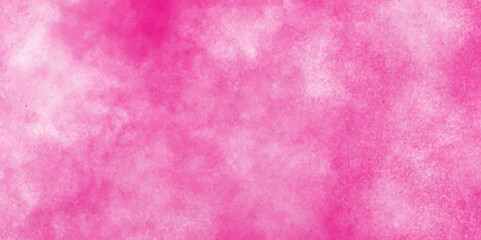 Cloudy soft pink watercolor painting on old paper texture, Pink color light ink effect shades gradient grunge texture, Abstract watercolor clouds background texture soft pink color.