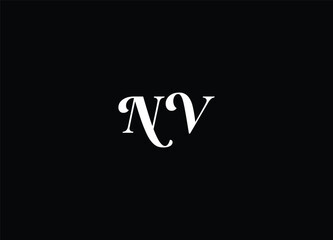 NV Creative modern unique logo and initial logo