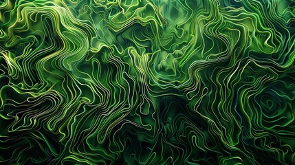 Abstract organic green lines, wallpaper, background.