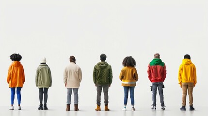 a group of people standing next to each other