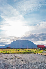 Thorsteinsskali hut and campsite in the middle of nowhere, in the deadliest volcanic desert in Highlands near Askja, Iceland