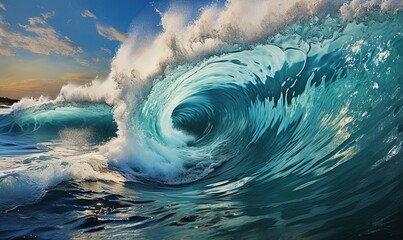 Powerful Wave Breaking in Ocean