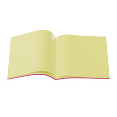 Fototapeta premium Magazine Mockup on White Background and Isolated