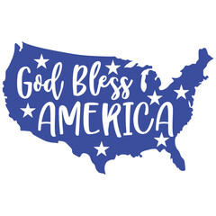 God Bless America, 4th of July Design, 4th of July SVG, 4th Of July Vector, Independence Day