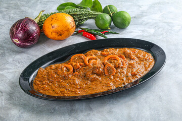 Indian cuisine - Masala with calamari