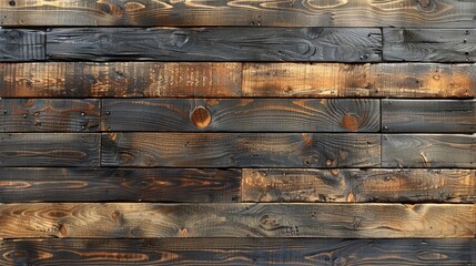  A close-up photo of a wooden wall composed of distinct wood panels, showcasing a prominent brown stain in the center