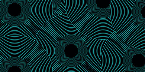 Dark blue abstract background with glowing blue swirl circle lines. Futuristic technology concept. Suit for cover, poster, banner, brochure. vector ilustration