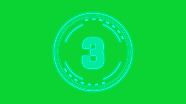 Countdown Timer, Stock Overlay 3D 4k Animation Video icon, The video element of on a green screen background, Animation Stickers, Chroma key, high Resolution animation video, green screen Background