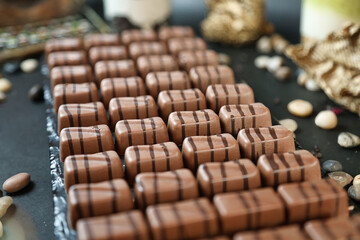 Close-Up of Chocolate Bar on Table