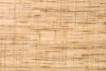 Natural loose plain linen fabric texture background, top view. - 774632369