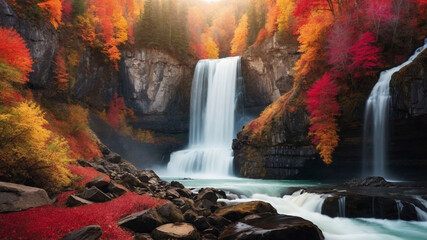 High-Quality Fall Background And Fall Wallpaper With 8K Resolution - obrazy, fototapety, plakaty