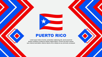 Puerto Rico Flag Abstract Background Design Template. Puerto Rico Independence Day Banner Wallpaper Vector Illustration. Puerto Rico Design