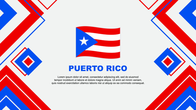 Puerto Rico Flag Abstract Background Design Template. Puerto Rico Independence Day Banner Wallpaper Vector Illustration. Puerto Rico Background