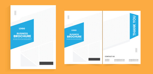 bifold brochure design. bifold brochure a4 templates. business marketing cover page annual report, planning design. clean style book cover, company profile, and handbook material template. - obrazy, fototapety, plakaty
