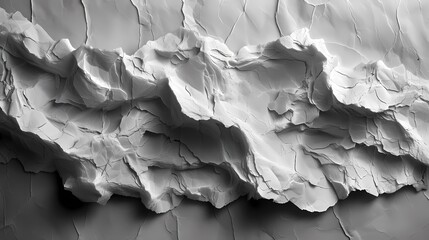 **: A macro photograph of a crumpled piece of paper with intricate folds and wrinkles. - Powered by Adobe
