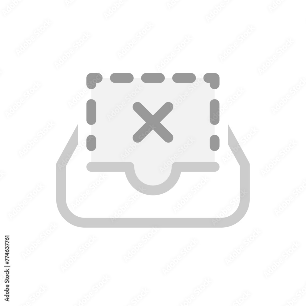 Poster empty folder. there is no data, documents or files yet concept illustration flat design vector. simp