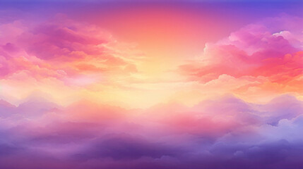 Picture an electrifying sunrise gradient background, where fiery reds melt into soothing purples,...