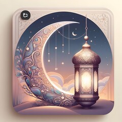 Ramadan kareem lantern instagram post story