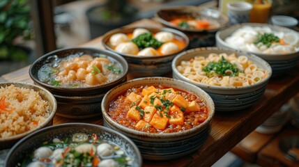 Obraz premium Local Cuisine: Take pictures of local dishes and street food, focusing on presentation and authenticity.