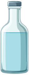 A simple, clean vector of a glass bottle