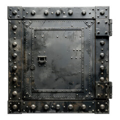 Steel safe isolated on transparent background