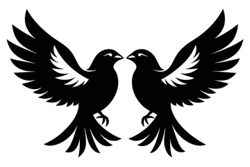 ilhouette image,mac bird,vector illustration,white background