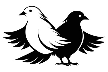 ilhouette image,mac bird,vector illustration,white background